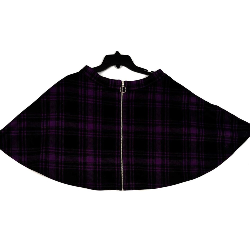Hot Topic Women’s Medium Purple Black Plaid Mini Skirt School Girl Punk Goth